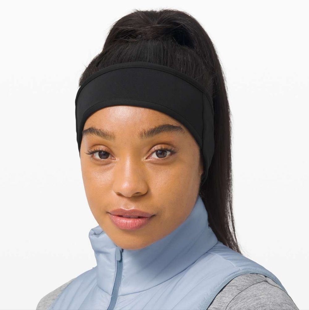 Lululemon Black Run For It Ear Warmer Headband